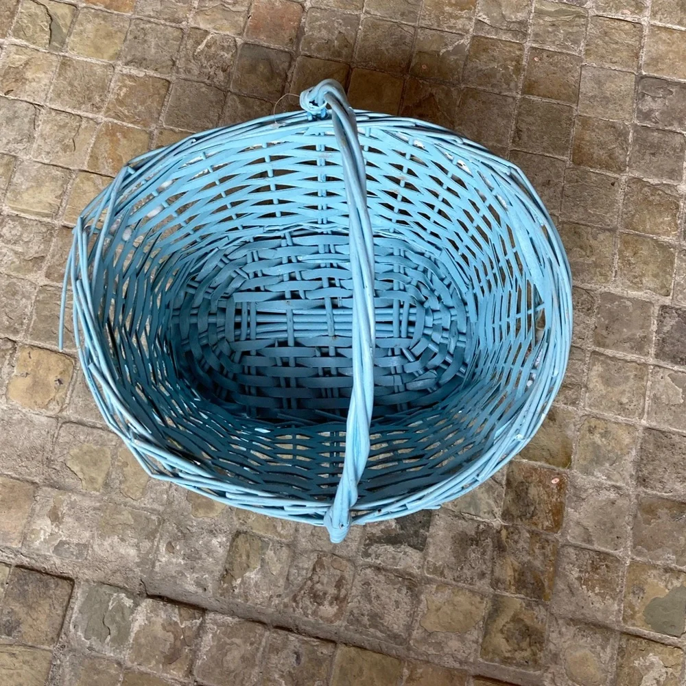 Blue woven basket